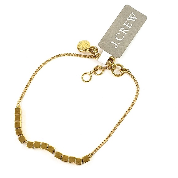 J. Crew Jewelry - NWT! J. Crew Bracelet Cube Beads Curb Chain